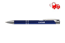 T-LITE matt, EXPRESSVEREDELUNG bis 500 Stk Lieferung in 4 Tagen:   Kugelschreiber mit blau- oder schwarzschreibender Jumbofüllung, mit silberfa