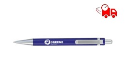 TAI Speed Kugelschreiber transparent EXPRESSVEREDELUNG Lieferung in 4 Tagen:   Blauschreibender Kugelschreiber mit transparentfarbenem Gehäuse und Clip aus