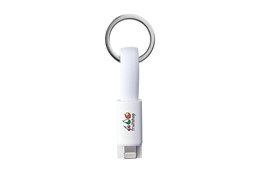 Ladekabel inkl. Schlüsselanhänger Duo:   2-in-1 (iOS und Android) USB-Ladeanschluss mit Metall-Schlüsselanhänger für 