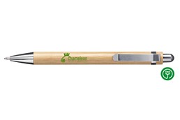 VIRTUOSO Holzkugelschreiber: Edel Verarbeiteter Holzkugelschreiber mit hochwertiger Mine