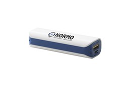 NORM PowerCharger 2200:   Powerbank mit integrierter Batterie (2200 mAh/3,7 V). Eingang: 5 V - 800 mA 