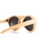 BAMBUS Holz-Sonnenbrille: Sonnenbrille mit Rahmen und Bügel aus echtem Bambusholz, schwarze Gläser mit UV-