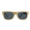 BAMBUS Holz-Sonnenbrille: Sonnenbrille mit Rahmen und Bügel aus echtem Bambusholz, schwarze Gläser mit UV-